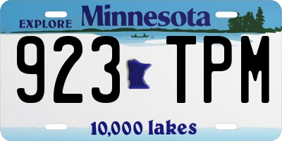 MN license plate 923TPM