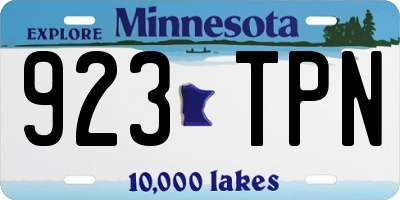 MN license plate 923TPN