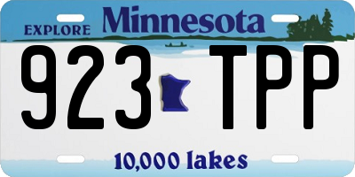 MN license plate 923TPP