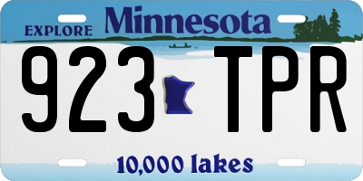 MN license plate 923TPR