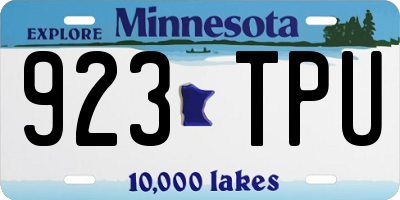 MN license plate 923TPU