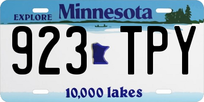 MN license plate 923TPY