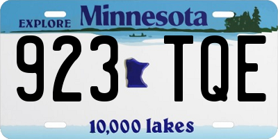 MN license plate 923TQE