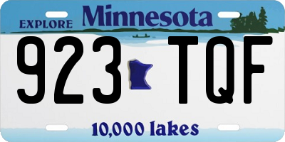 MN license plate 923TQF