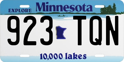 MN license plate 923TQN
