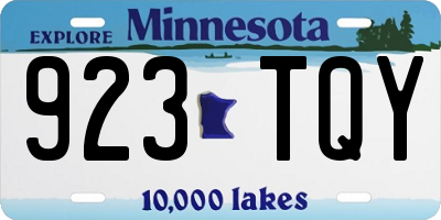 MN license plate 923TQY