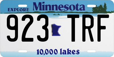 MN license plate 923TRF