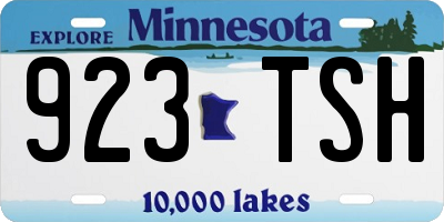 MN license plate 923TSH