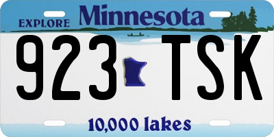 MN license plate 923TSK