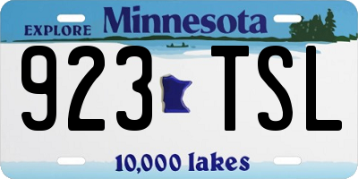 MN license plate 923TSL
