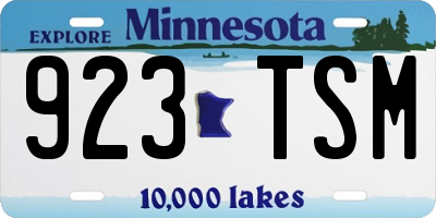 MN license plate 923TSM