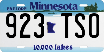 MN license plate 923TSO