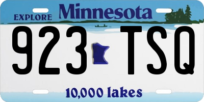 MN license plate 923TSQ