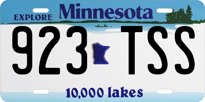 MN license plate 923TSS