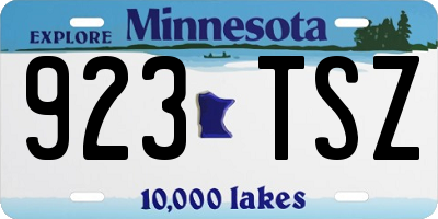 MN license plate 923TSZ