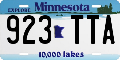 MN license plate 923TTA