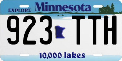 MN license plate 923TTH
