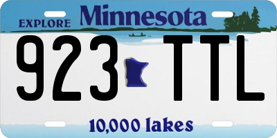 MN license plate 923TTL