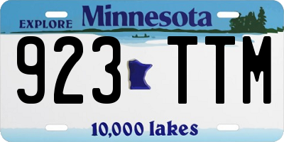 MN license plate 923TTM