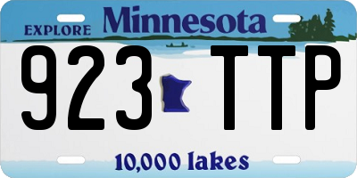 MN license plate 923TTP