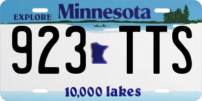 MN license plate 923TTS