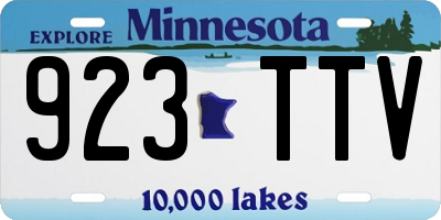 MN license plate 923TTV