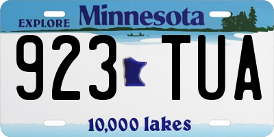 MN license plate 923TUA