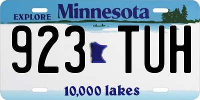 MN license plate 923TUH