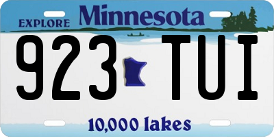 MN license plate 923TUI