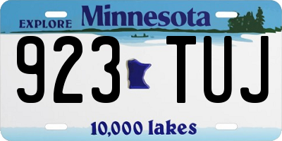 MN license plate 923TUJ