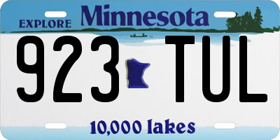 MN license plate 923TUL