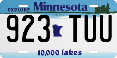 MN license plate 923TUU