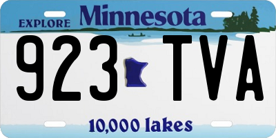 MN license plate 923TVA