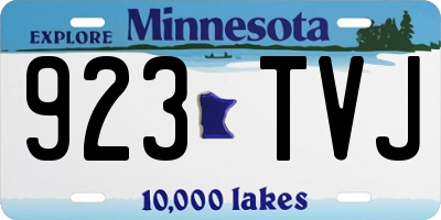 MN license plate 923TVJ