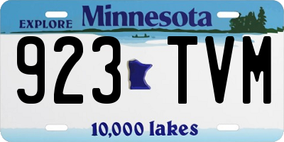 MN license plate 923TVM