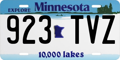 MN license plate 923TVZ