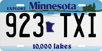 MN license plate 923TXI