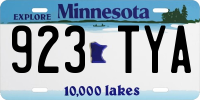 MN license plate 923TYA