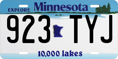 MN license plate 923TYJ