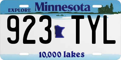 MN license plate 923TYL