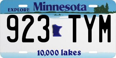 MN license plate 923TYM