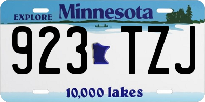 MN license plate 923TZJ