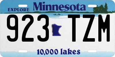 MN license plate 923TZM