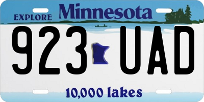 MN license plate 923UAD