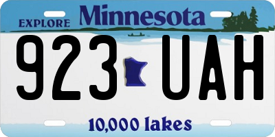 MN license plate 923UAH