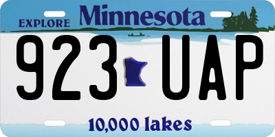 MN license plate 923UAP