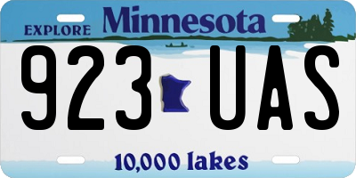 MN license plate 923UAS