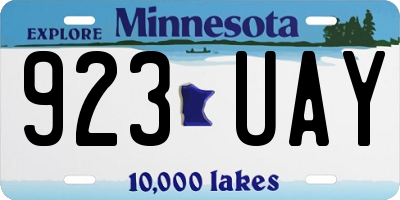 MN license plate 923UAY