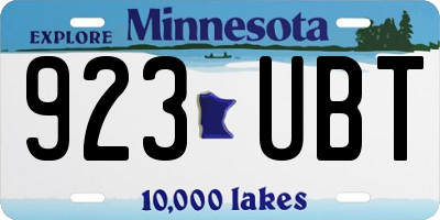 MN license plate 923UBT