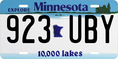 MN license plate 923UBY